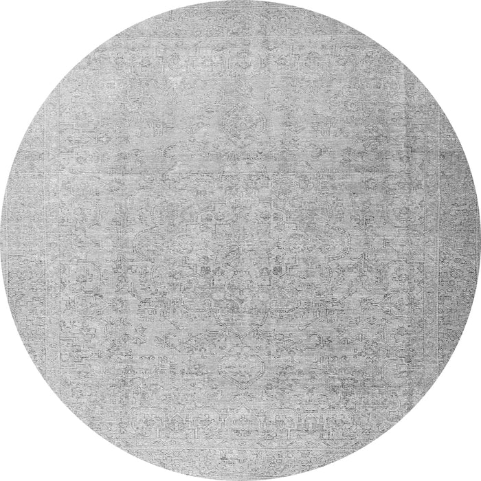 Machine Washable Persian Gray Traditional Rug, wshtr3392gry