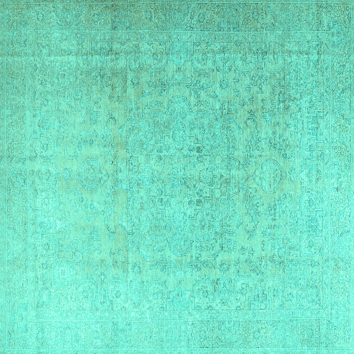 Square Persian Turquoise Traditional Rug, tr3392turq