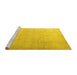 Sideview of Machine Washable Persian Yellow Traditional Rug, wshtr3392yw