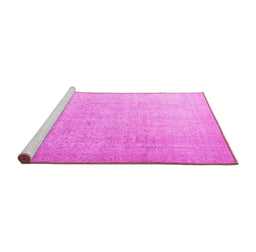 Sideview of Machine Washable Persian Pink Traditional Rug, wshtr3392pnk