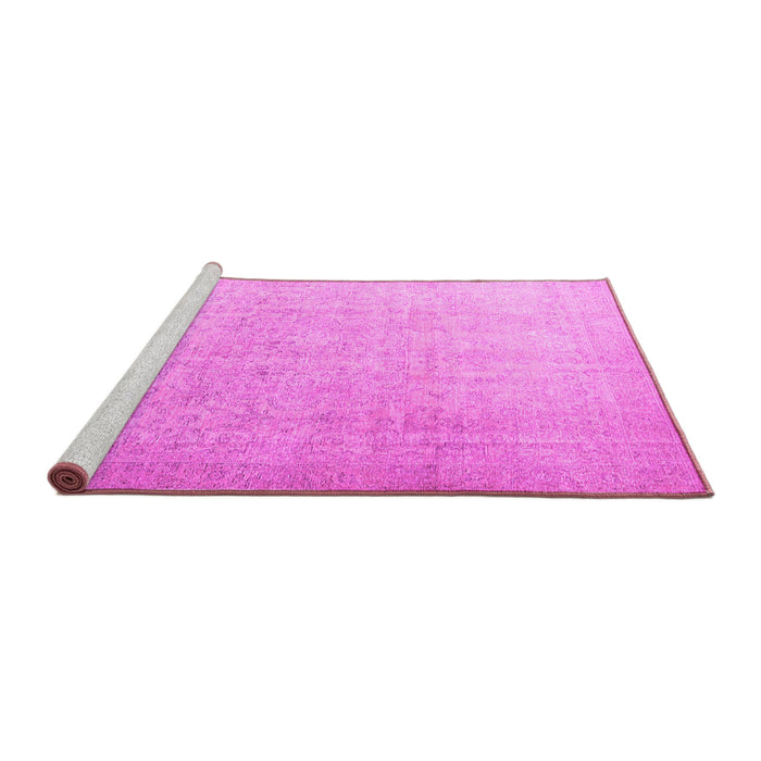 Sideview of Machine Washable Persian Pink Traditional Rug, wshtr3392pnk