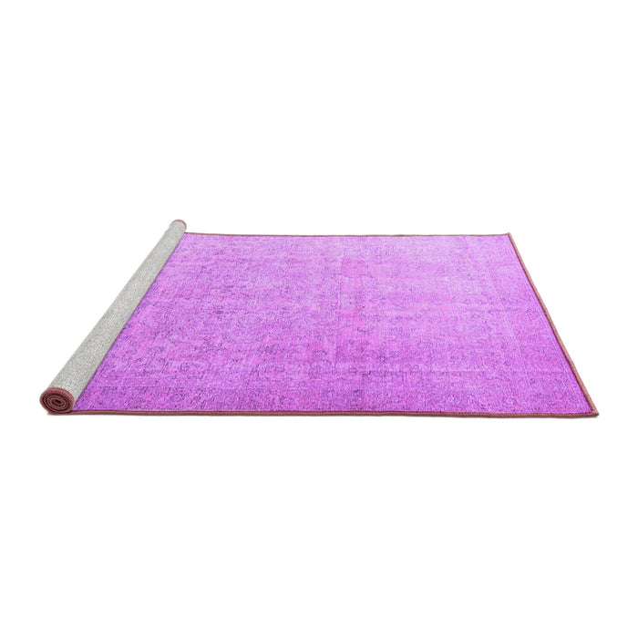 Sideview of Machine Washable Persian Purple Traditional Area Rugs, wshtr3392pur