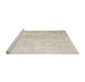 Sideview of Machine Washable Traditional Tan Brown Rug, wshtr3393