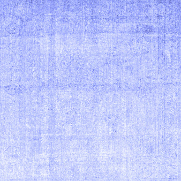 Square Persian Blue Traditional Rug, tr3393blu