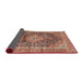 Sideview of Traditional Fire Brick Red Medallion Rug, tr3394