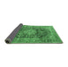 Sideview of Medallion Emerald Green Traditional Rug, tr3394emgrn