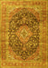 Medallion Yellow Traditional Rug, tr3394yw