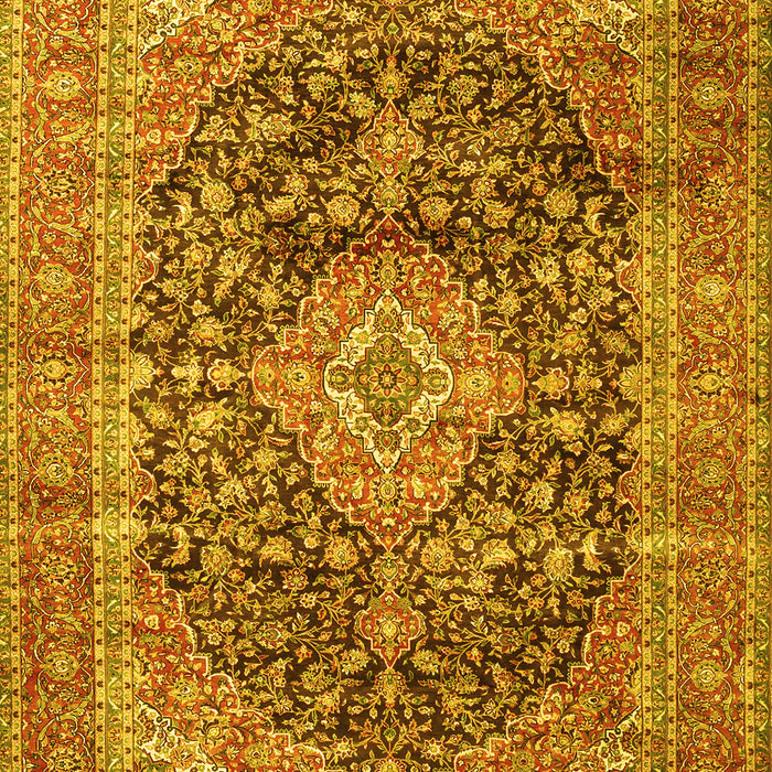 Medallion Yellow Traditional Rug, tr3394yw