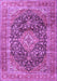 Machine Washable Medallion Purple Traditional Area Rugs, wshtr3394pur