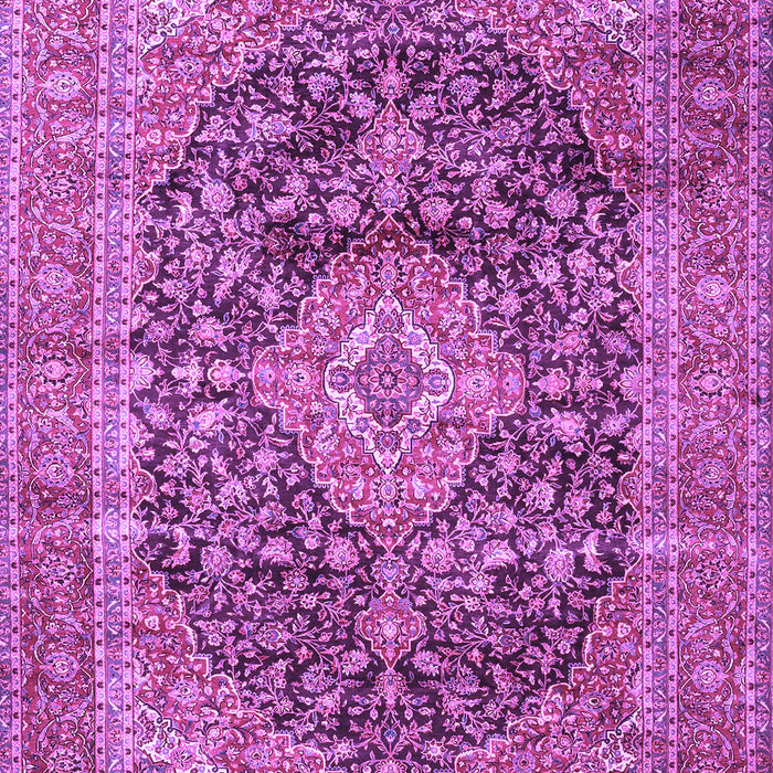 Machine Washable Medallion Purple Traditional Area Rugs, wshtr3394pur