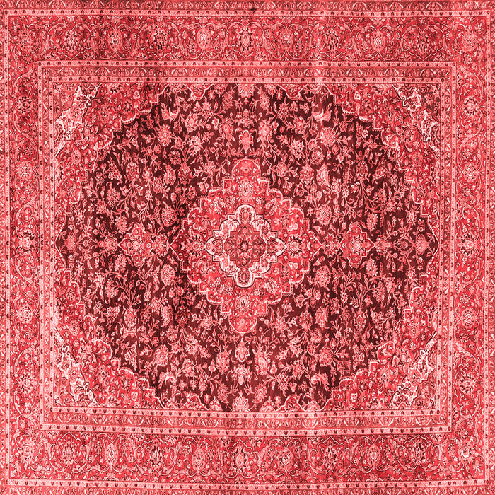 Machine Washable Medallion Red Traditional Rug, wshtr3394red