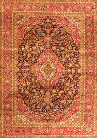 Medallion Orange Traditional Rug, tr3394org