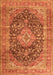 Medallion Orange Traditional Rug, tr3394org