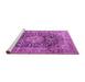 Sideview of Machine Washable Medallion Purple Traditional Area Rugs, wshtr3394pur