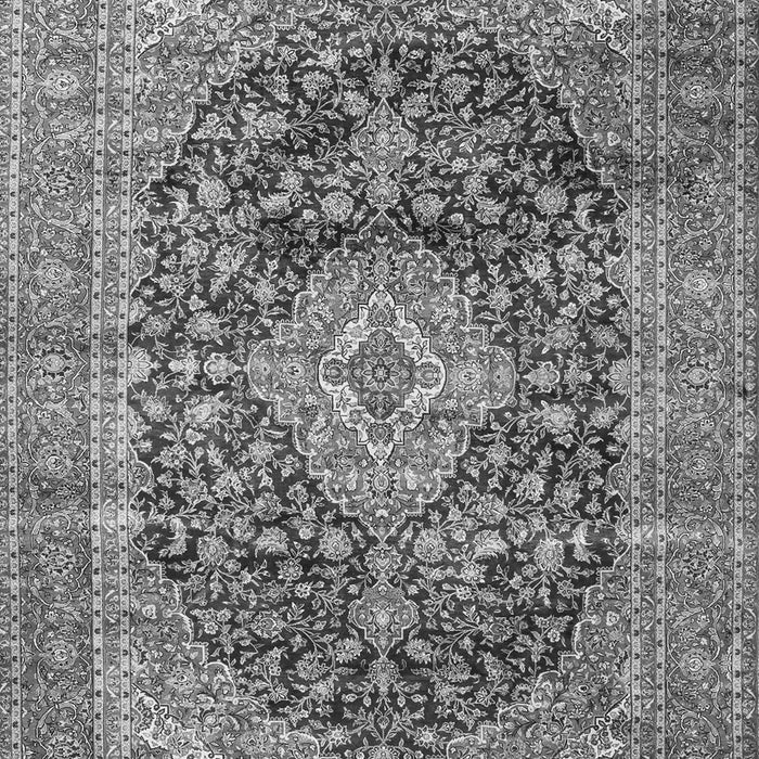 Serging Thickness of Machine Washable Medallion Gray Traditional Rug, wshtr3394gry