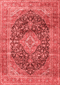 Medallion Red Traditional Rug, tr3394red