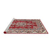 Sideview of Machine Washable Traditional Tan Brown Rug, wshtr3395