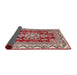 Sideview of Traditional Tan Brown Medallion Rug, tr3395