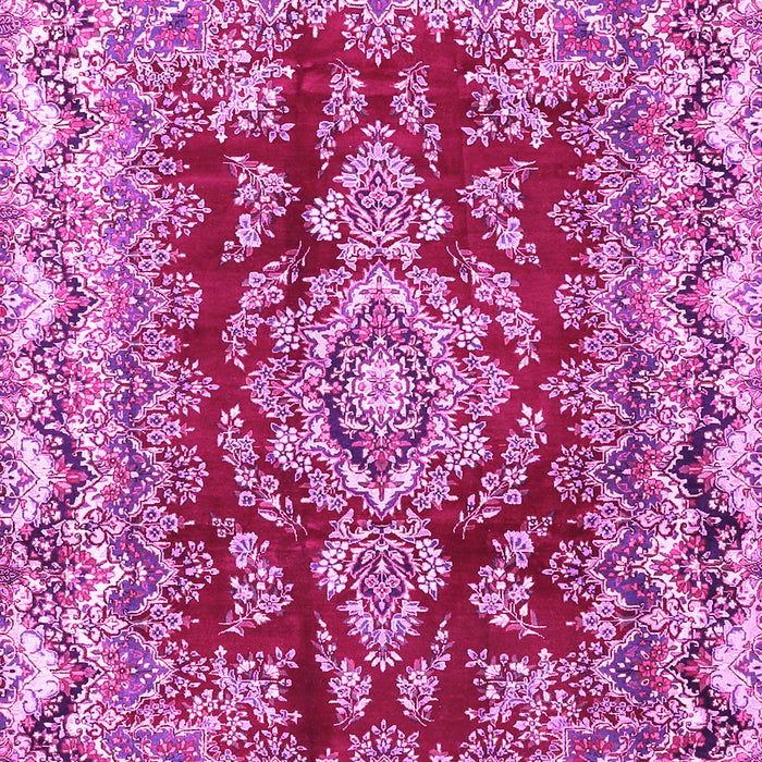 Machine Washable Medallion Pink Traditional Rug, wshtr3395pnk