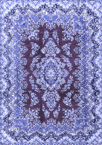 Medallion Blue Traditional Rug, tr3395blu