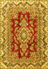 Medallion Yellow Traditional Rug, tr3395yw