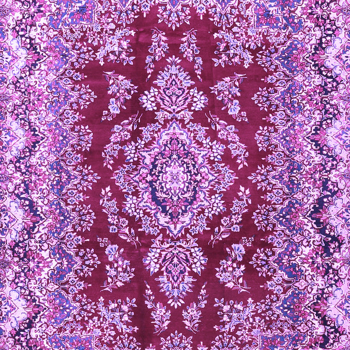 Machine Washable Medallion Purple Traditional Area Rugs, wshtr3395pur