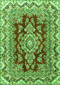 Medallion Green Traditional Rug, tr3395grn