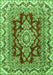 Medallion Green Traditional Rug, tr3395grn