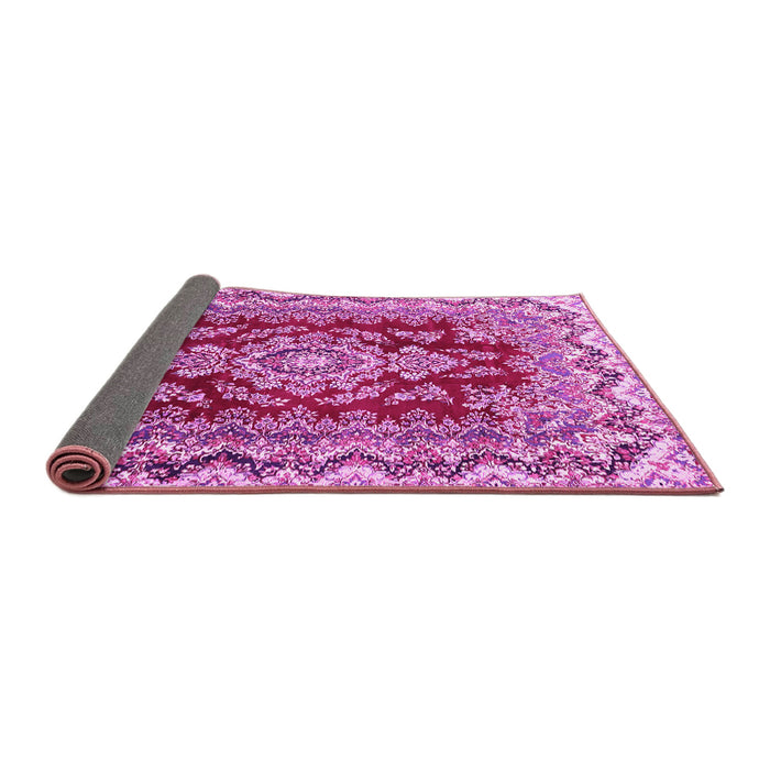 Sideview of Medallion Pink Traditional Rug, tr3395pnk