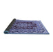 Sideview of Medallion Blue Traditional Rug, tr3395blu