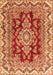 Medallion Orange Traditional Rug, tr3395org