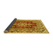 Sideview of Medallion Yellow Traditional Rug, tr3395yw