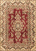 Machine Washable Medallion Brown Traditional Rug, wshtr3395brn