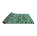 Sideview of Persian Turquoise Traditional Rug, tr3396turq