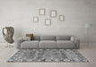 Machine Washable Persian Gray Traditional Rug in a Living Room,, wshtr3396gry