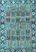 Machine Washable Persian Light Blue Traditional Rug, wshtr3396lblu