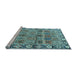 Sideview of Machine Washable Persian Light Blue Traditional Rug, wshtr3396lblu