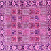 Square Machine Washable Persian Pink Traditional Rug, wshtr3396pnk