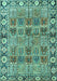 Machine Washable Persian Turquoise Traditional Area Rugs, wshtr3396turq