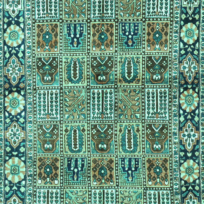 Machine Washable Persian Turquoise Traditional Area Rugs, wshtr3396turq