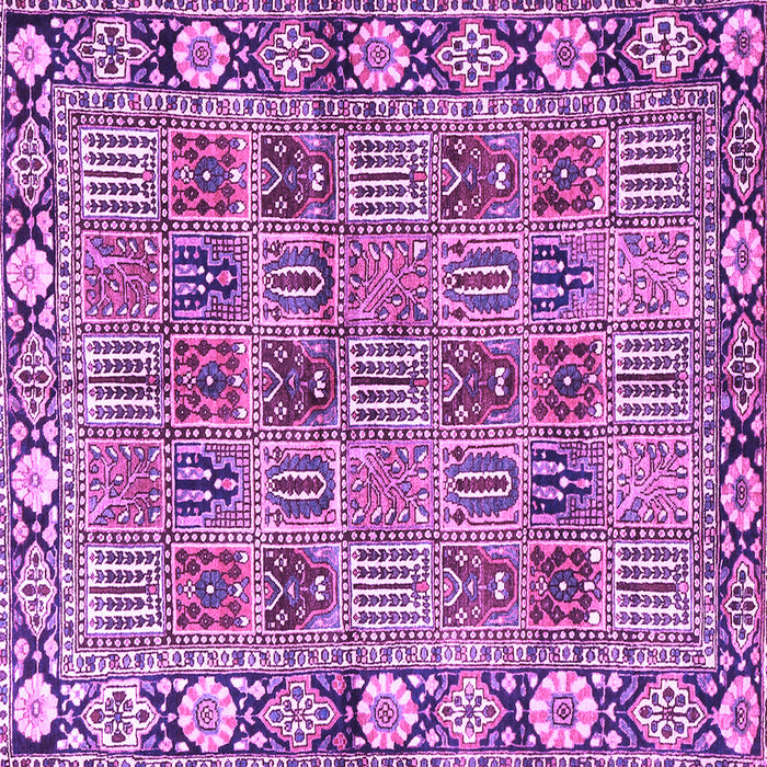 Square Persian Purple Traditional Rug, tr3396pur