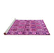 Sideview of Machine Washable Persian Pink Traditional Rug, wshtr3396pnk