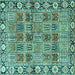 Square Persian Turquoise Traditional Rug, tr3396turq