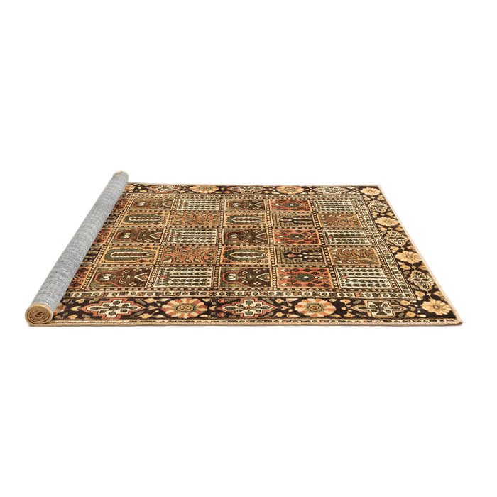 Sideview of Machine Washable Persian Brown Traditional Rug, wshtr3396brn