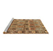 Sideview of Machine Washable Persian Brown Traditional Rug, wshtr3396brn