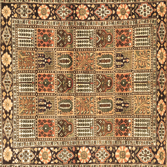 Square Machine Washable Persian Brown Traditional Rug, wshtr3396brn