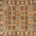 Square Machine Washable Persian Brown Traditional Rug, wshtr3396brn