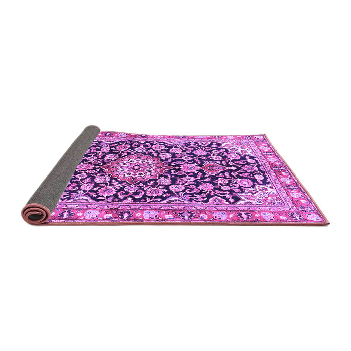 Sideview of Medallion Purple Traditional Rug, tr3397pur