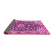 Sideview of Medallion Pink Traditional Rug, tr3397pnk