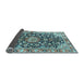 Sideview of Medallion Light Blue Traditional Rug, tr3397lblu